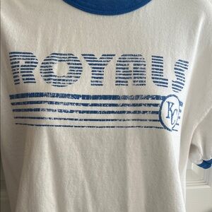 White and Blue Kansas City royals tee
